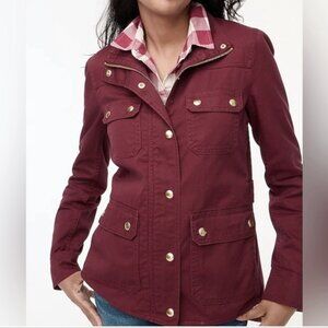 J. Crew factory burgundy field jacket size M
